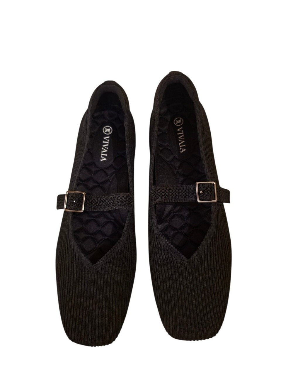 VIVAIA Mary Jane Knit Flats Comfortable Everyday Shoes Black EU/40 US/9 - Picture 2 of 8